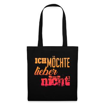 Bartleby der Schreiber - Ich möchte lieber nicht - Stoffbeutel - Schwarz - Vorne