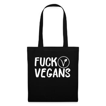 Scheiß Veganer - Stoffbeutel - Schwarz - Vorne