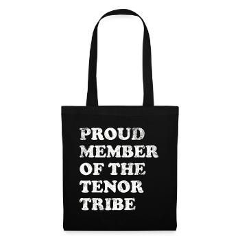 Proud Member of the Tenor Tribe - weiss - Stoffbeutel - Schwarz - Vorne