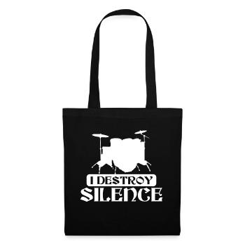 Batterie, Tambour, Musique, Instrument - Sac en tissu - noir - Devant