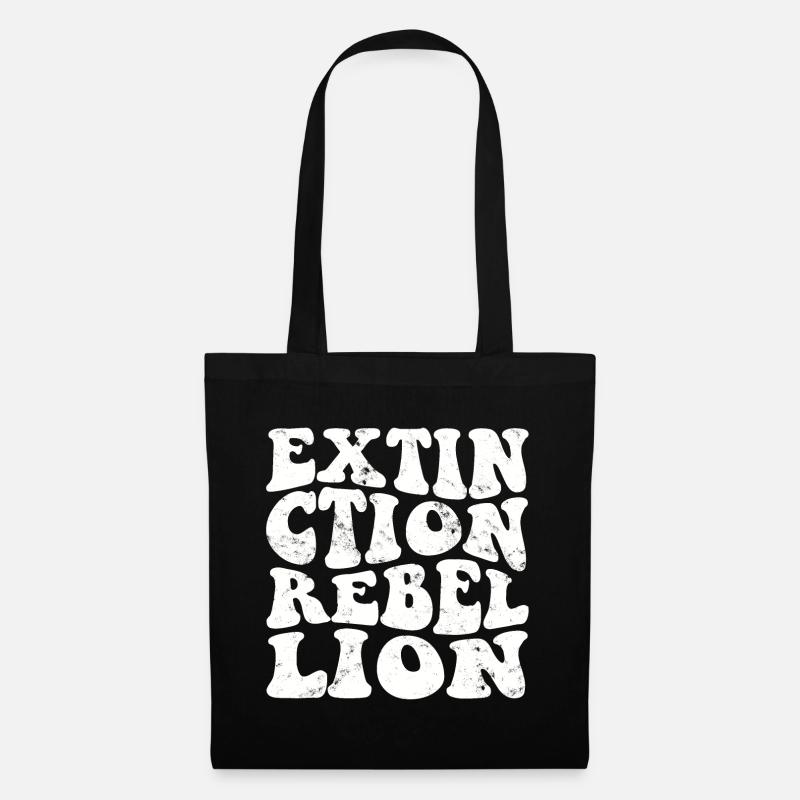 Extinction Rebellion Retro weiss - Stoffbeutel - Schwarz