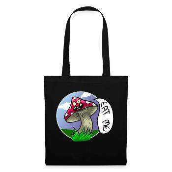 Mushroom Toadstool Magic Mushroom Eat Me psychedeli - Tote Bag - black - Front