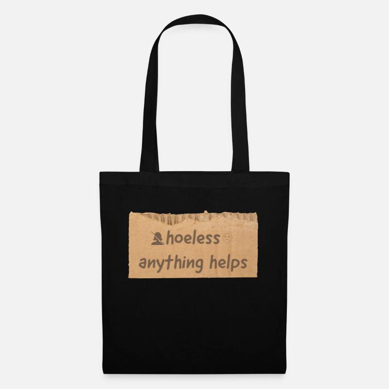 hoeless sign - Tote Bag - black