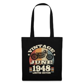 Born in June 1948 - 75 years old - Tote Bag - black - Front
