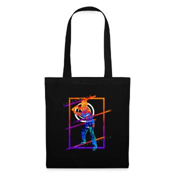Baseball Joueur De Baseball Joueur Vintage Coloré - Sac en tissu - noir - Devant