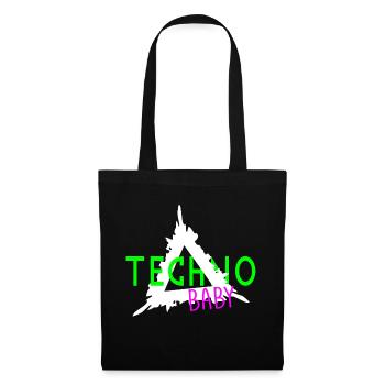 Techno baby 3 - Tote Bag - black - Front