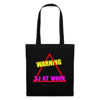 Avertissement dj au travail - Sac en tissu - noir - Devant