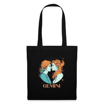 Zodiac Sign Gemini Lesbian Gay Women Design - Tote Bag - black - Front