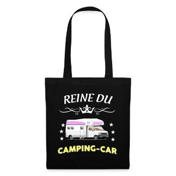 Reine du camping-car C'est Maman Mamie Tatie - Sac en tissu - noir - Devant