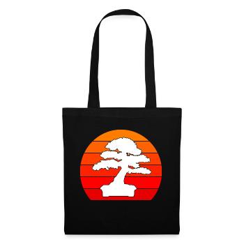 Bonsai Baum Design für Bonsai Anfänger Liebhaber - Stoffbeutel - Schwarz - Vorne