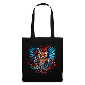 Motor Owl - Tote Bag - black - Front