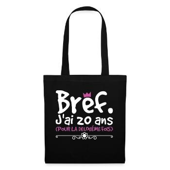 je peux pas j'ai 40 ans anniversaire humour - Sac en tissu - noir - Devant