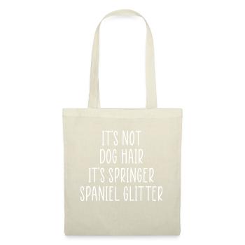 Springer spaniel glitter citation - Sac en tissu - nature - Devant