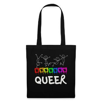 Queer Pride Design urbain tendance - Sac en tissu - noir - Devant