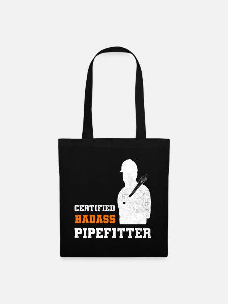Lustige Pipefitter Dampfer - Stoffbeutel - Schwarz