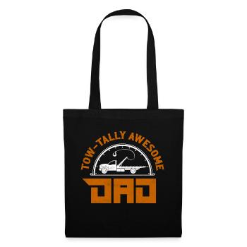 Tow-Tally Awesome Papa Camionnage Conducteur de dépanneuse - Sac en tissu - noir - Devant