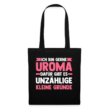 Urgroßmutter Uroma - Stoffbeutel - Schwarz - Vorne