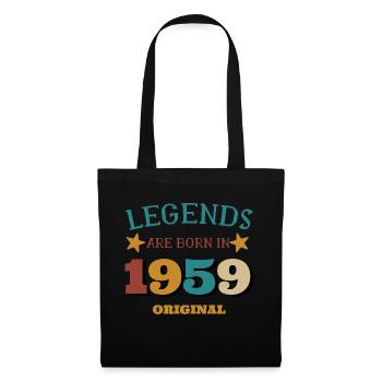 Legends are born in 1959 funny gift birthday - Sac en tissu - noir - Devant