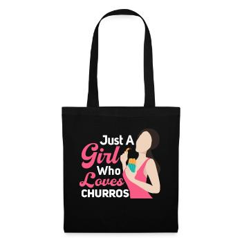 Juste une fille qui aime les churros Pâtisserie latine de - Sac en tissu - noir - Devant