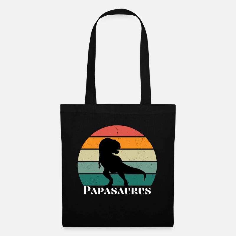 Papasaurus - Stoffbeutel - Schwarz