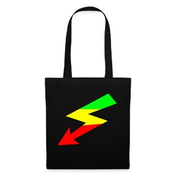 LOGO éclair Rasta -svg pour couleur phosphorescent - Sac en tissu - noir - Devant