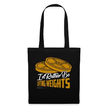 I'd Rather Be Weight Lifting Workout Training - Tote Bag - black - Front