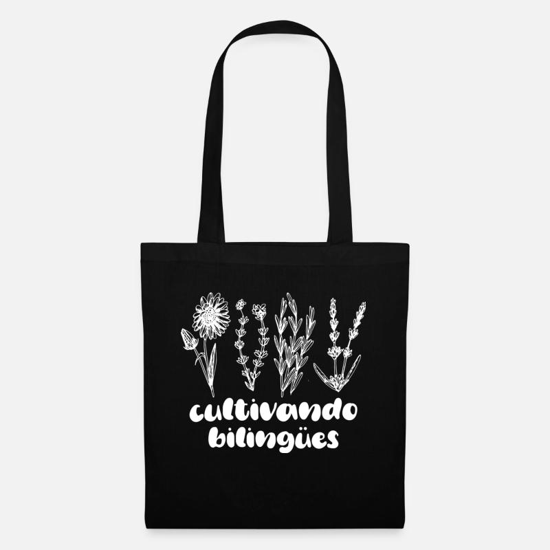Maestra Wild Flowers Cultivando Bilingues Spanish - Stoffbeutel - Schwarz