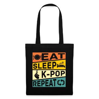 Koreanische Pop Musik Geschenk Lustiges K Pop - Stoffbeutel - Schwarz - Vorne