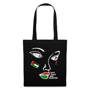 Free palestine women - Sac en tissu - noir - Devant