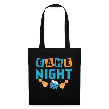 Soirée de jeu Joueur de table Nerd Gamer - Sac en tissu - noir - Devant