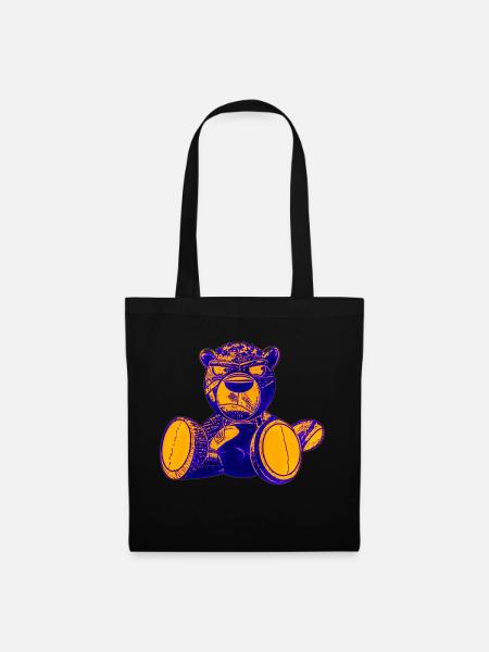 Creepy Teddy Yellow - Stoffbeutel - Schwarz