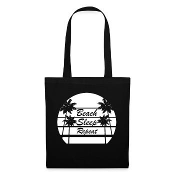Beach Sleep Repeat 6 - Sac en tissu - noir - Devant