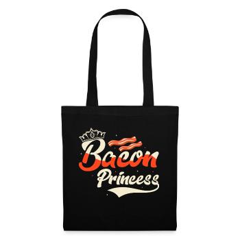 Bacon Princesse Jambon Viande de porc - Sac en tissu - noir - Devant