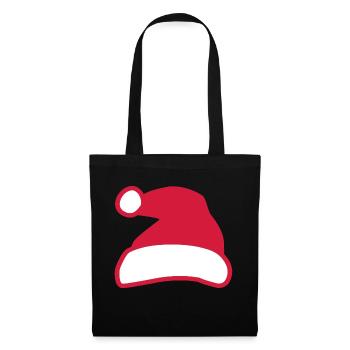 Weihnachtsmann - Stoffbeutel - Schwarz - Vorne