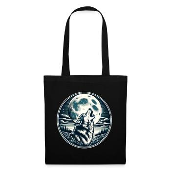 Lupine neighs at the full moon - Tote Bag - black - Front