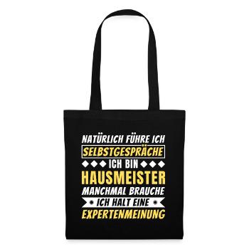 Ich führe Selbstgespräche - Hausmeister Edition - Stoffbeutel - Schwarz - Vorne