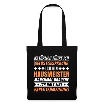 Ich führe Selbstgespräche - Hausmeister Edition - Stoffbeutel - Schwarz - Vorne