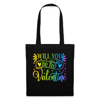 Liebe mich Valentinstag Alles Gute zum Valentinstag Valentinstag - Stoffbeutel - Schwarz - Vorne