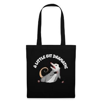 A little bit Dramatic - Opossum - Stoffbeutel - Schwarz - Vorne
