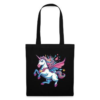 Licorne super-héros superpouvoirs bande dessinée surnaturelle - Sac en tissu - noir - Devant