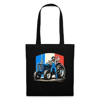 Agriculteur français en colère - Sac en tissu - noir - Devant