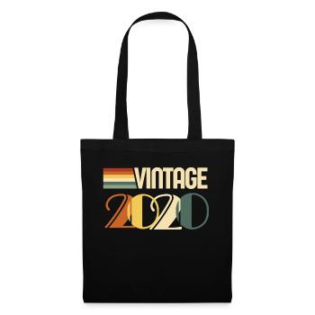 Jahrgang 2020 - 2020 Geburtstagsgeschenk - Stoffbeutel - Schwarz - Vorne