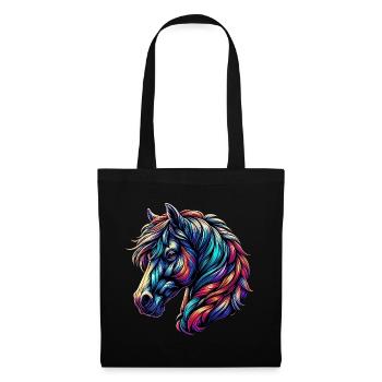 Cheval - Sac en tissu - noir - Devant