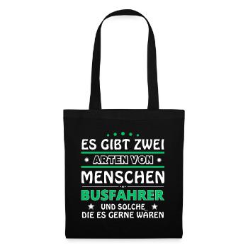 Cadeau de chauffeur de bus - deux types de... Concevoir - Sac en tissu - noir - Devant