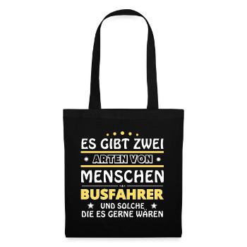 Cadeau de chauffeur de bus - deux types de... Concevoir - Sac en tissu - noir - Devant