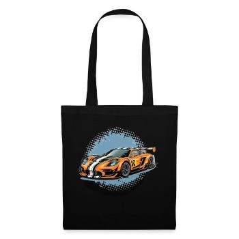 Futuristic Speed: Sleek Race Car in Motion - Tote Bag - black - Front
