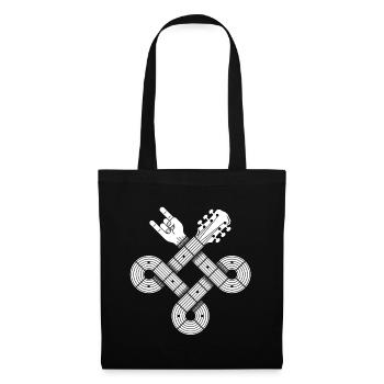 Guitare noeud celtique. Graphique de musique rock et métal - Sac en tissu - noir - Devant