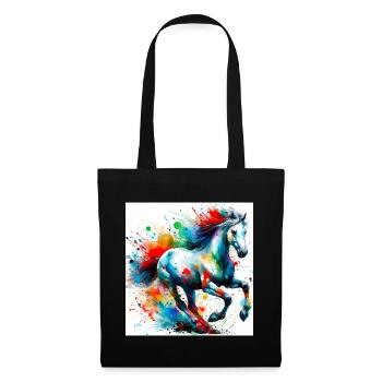 Cheval - Sac en tissu - noir - Devant