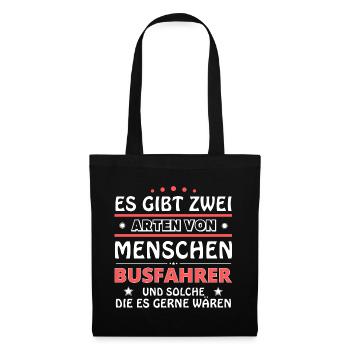 Cadeau de chauffeur de bus - deux types de... Concevoir - Sac en tissu - noir - Devant