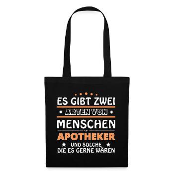 Apotheker Geschenk - zwei Arten von... Design - Stoffbeutel - Schwarz - Vorne